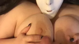 Masked BIG BREASTED WOMAN Ex-Wife Gets Titty Screwed and Cum-Shot