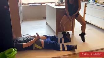 Filthy Cumslut Hotwife want Plumber's Hammer in her Tight Cunt after Face Riding