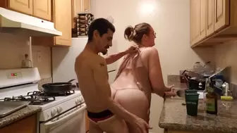 Monstrous Tit Wifey and Boy's Dance Party Turns into Hard-Core Couch Fuck n Blow Party