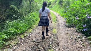 個人撮影　野外でJKコスプレ撮影が恥ずかしい！帰宅後はお風呂で爆乳に挟まれる～samuraifoods