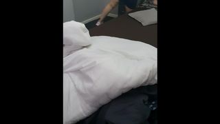Step Mom got STUCKED and POUNDED while Cleaning Step Son Room