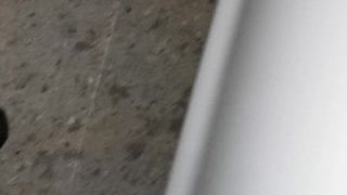 Wife massages cock with boobs