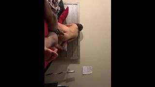 Fucking my pregnant Hispanic ex-wife young out the shower!