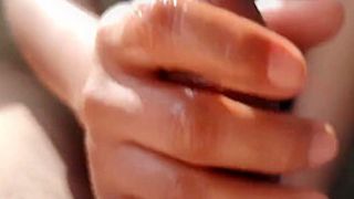 Oiled Foreskin Play By My Horny Wifey
