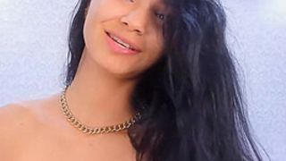 Gigantic Rear-End Hispanic Playing With Herself