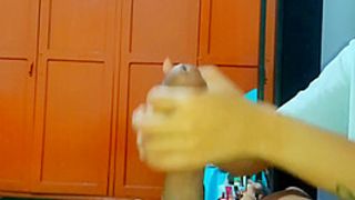 Hand-Job For My Best Friend I Make Him Come On Himself