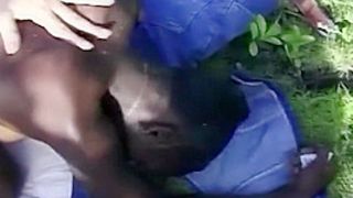 Horny Outdoor Interacial Retro German Tourist Safari Sex