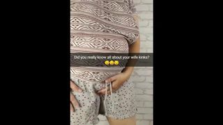 Looks like your pregnant huge boobed hotwife have a voyeur kinks! - Snapchat Cuck-Old Captions