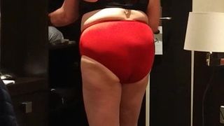 BBW red panties
