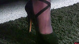 CFNM classy MILF tease wanker with wild talk and cute body