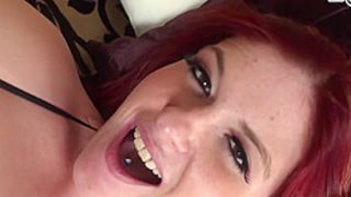 German curvy strawberry blonde milf get anal fuck in pantyhose