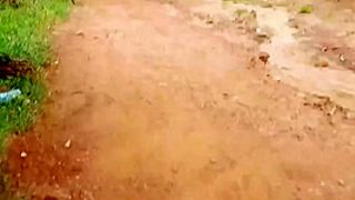 Ebony Butt Cleaning Girl With Natural Melons Feeling Horny!