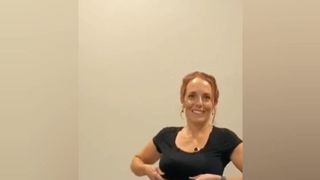 Wife flashes her coworkers after the meeting