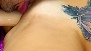 Licked His Stepsisters Vagina And Poked Her With A Monstrous Dildo