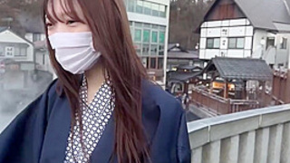 【素人】温泉旅行露天風呂でしっぽり浴衣で濃厚ハメ撮りsex 素人カップル/美少女/色白美乳/中出し/フル動画(40分)/일본여대생과질내사정섹스