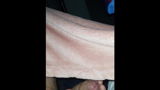 Step mom almost caught helping step son jerking off penis under blanket