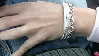 Cute Lovers Fashing melons and penis in car scandal