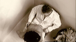 Spunk hungry office bitch blows prick