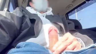 [Amateur] Masturbate in the car while waiting for my ex-wife who is being examined at the dentist