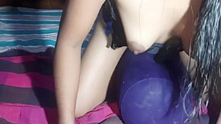 She Has Revealed Her Enormous Melons And Her Shaved Vagina. While 1 Dildo Has Been Inserted Into Her Vaginal Hole