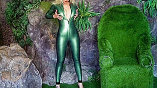 Katerina Piglet Wearing Latex Snake Suit