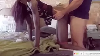 Real Fine Petite African Teenie Blows A White Schlong Bigger Than Her Arms!