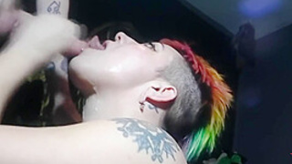 Point Of View Sloppy Deepthroat And Pawg Backshots Of Enormous Titty Goth Gf