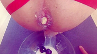 Extreme Femdom Milk Enema Release