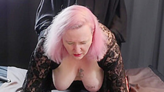 Pounded Doggie Style Gigantic Cream Pie Pushing It Back In With A Dildo