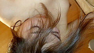 Oriental Teenie Shaving Her Twat