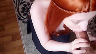 A Very Meaty Rod Easily Fits In The Mouth Of A Red-haired Hottie - Vasilisaelstik