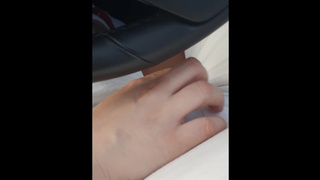 Step son hand slip into step mom vagina wet in the car park