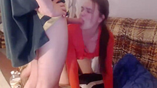 Sleazy Brunette Drilled By Stepbrother And His Best Frie