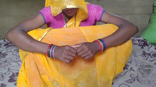 Wifey was wearing turmeric saree. Man mounts a lot.
