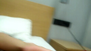 Saggy bouncing melons and pink dildo action