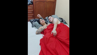 Between red sheets I fuck my cousin's GF hard!!!