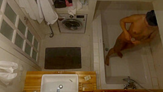 Captured my skank on film stripping and showering in the alluring tub