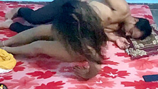 Older Indian Aunty With Giant Belly Having Sex On Floor In Rented Room