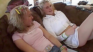 Stripteasing youngster babes show off their bodies