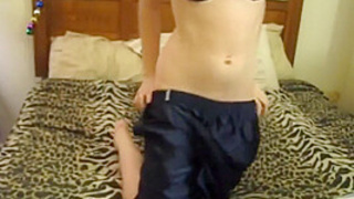 Sweet teenie toying herself in solo scene