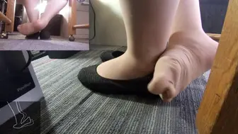 Wifey at the office ballet flats shoeplay