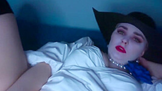 Halloween Bitch Pleasuring Her Wet Cunt