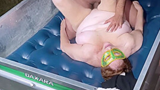 Onlypervs - Homemade Grandma: 80 Years Cougar Red-Head Foot Bizarre And Spunk Blowing Outside (cam2) 3of3