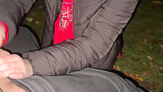 Spontaneous Fuck On A Bench With At Night