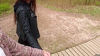 Lesbians Dating And Having Sex In A Parked Car After Naked Boobies And Cunt In Public