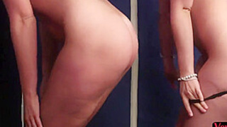 British babe voyeurs tease lover who jerks meat on them