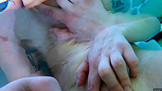 Ginger Lea Underwater Jacuzzi Masturbating With Closeups