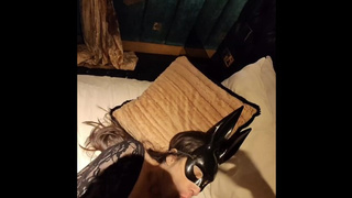 Naughty whore wifey mounts her boss in hotel dressed as a bunny