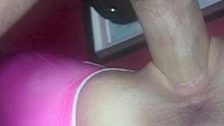 She Shows Me Her Sweet Pussy Through The Latex Suit