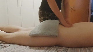 Erotic massage with an amazing hand-job